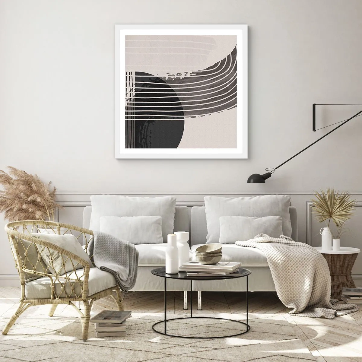 Poster in cornice bianca - Andata e ritorno - 60x60 cm