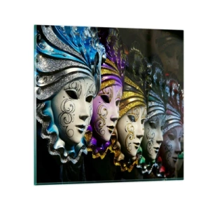 Quadro su vetro - Mistero in oro e argento - 40x40 cm