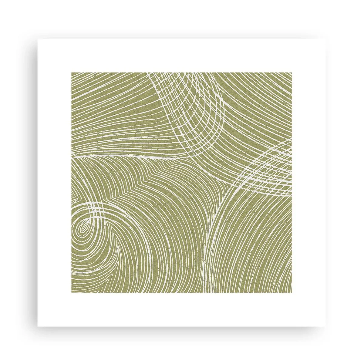 Poster - Astrazione intricata in bianco - 30x30 cm