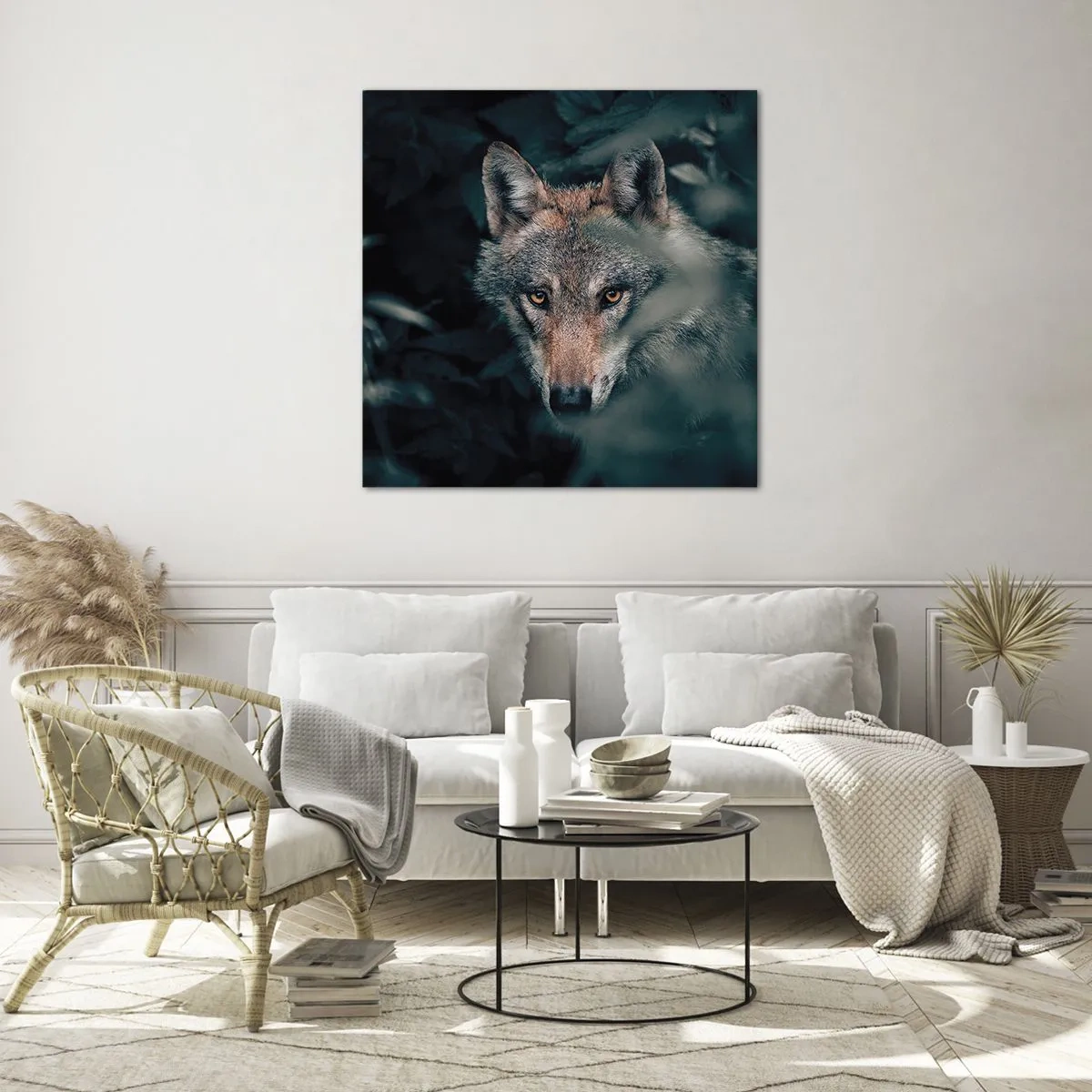 Quadro su vetro - Cacciatore - 50x50 cm