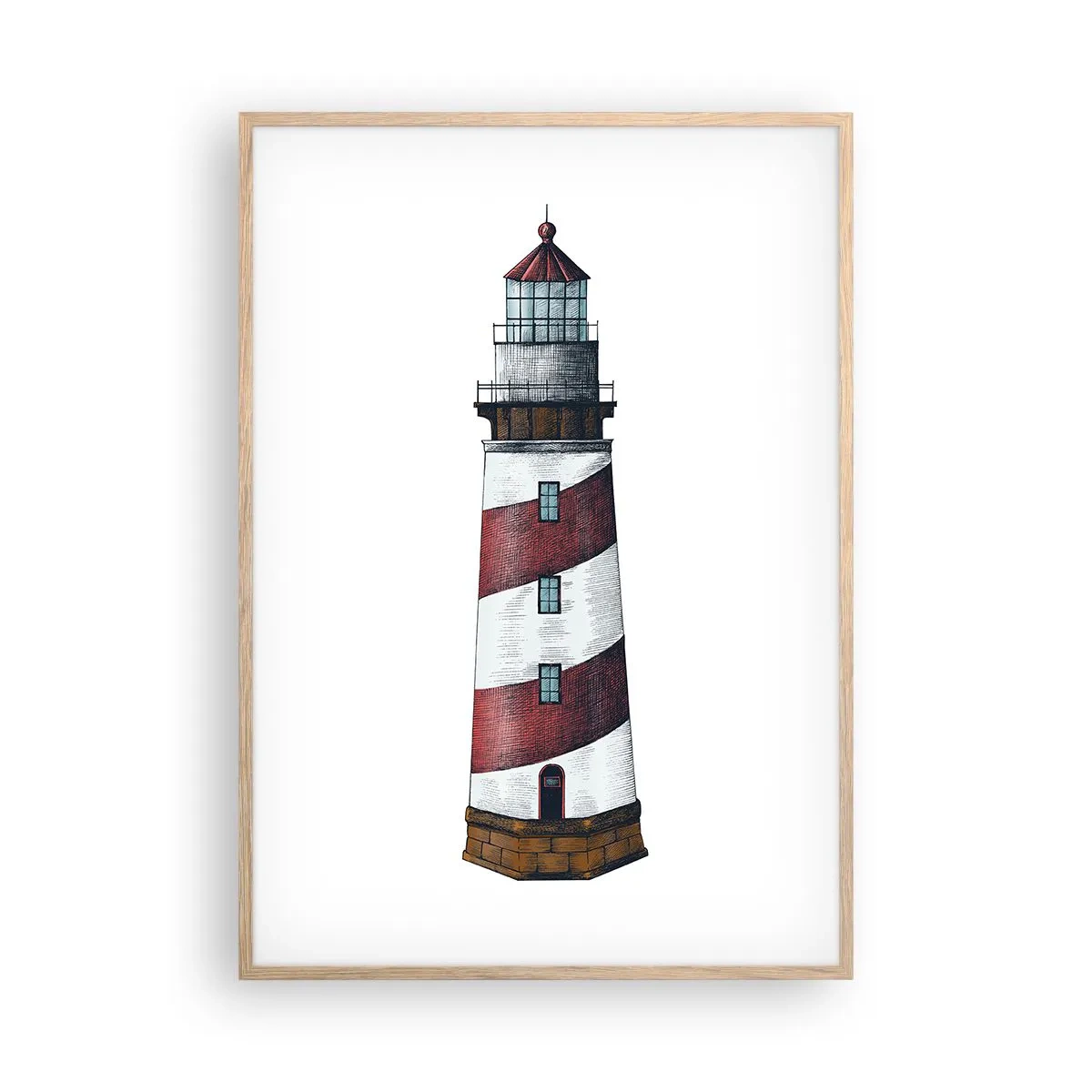 Poster in cornice rovere chiaro - Sempre di guardia - 70x100 cm