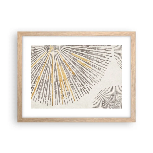 Poster in cornice rovere chiaro - La bellezza dei raggi - 40x30 cm