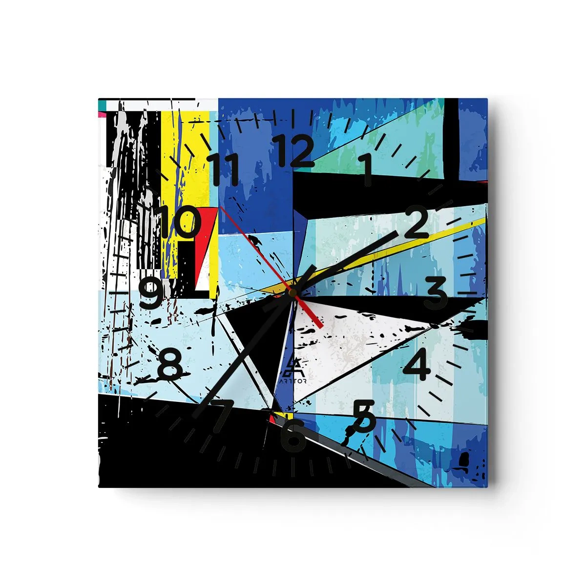 Orologio da parete - Orologio in Vetro - Guardando il mondo da un'angolazione... - 30x30 cm