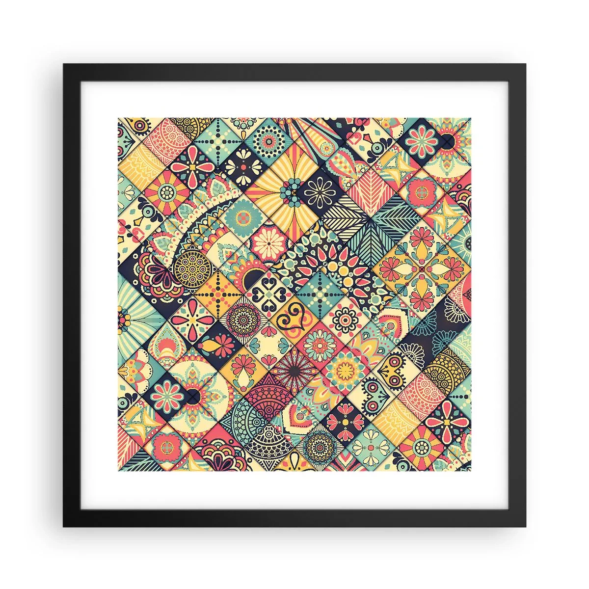 Poster in cornice nera - L'atmosfera del Marocco - 40x40 cm