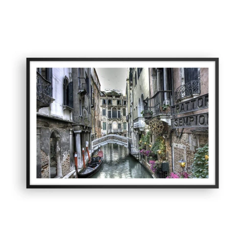 Poster in cornice nera - Da secoli in silenziosa riflessione - 91x61 cm