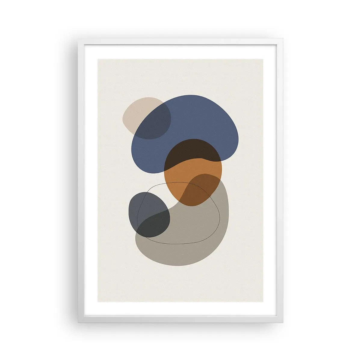 Poster in cornice bianca - Gocce di colore - 50x70 cm