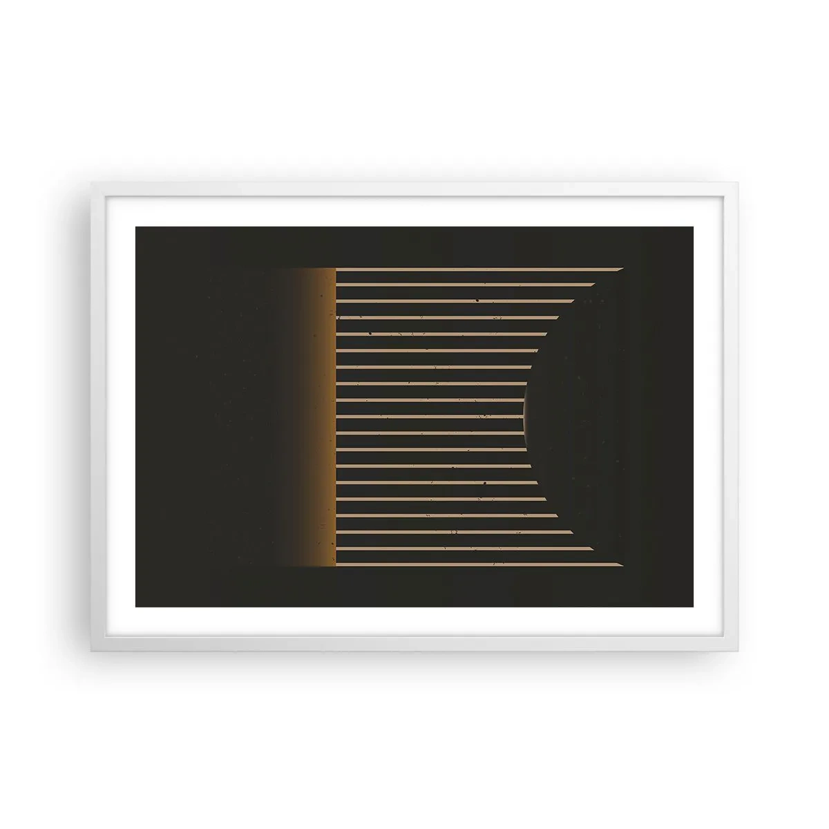 Poster in cornice bianca - Esaminare l'oscurità - 70x50 cm