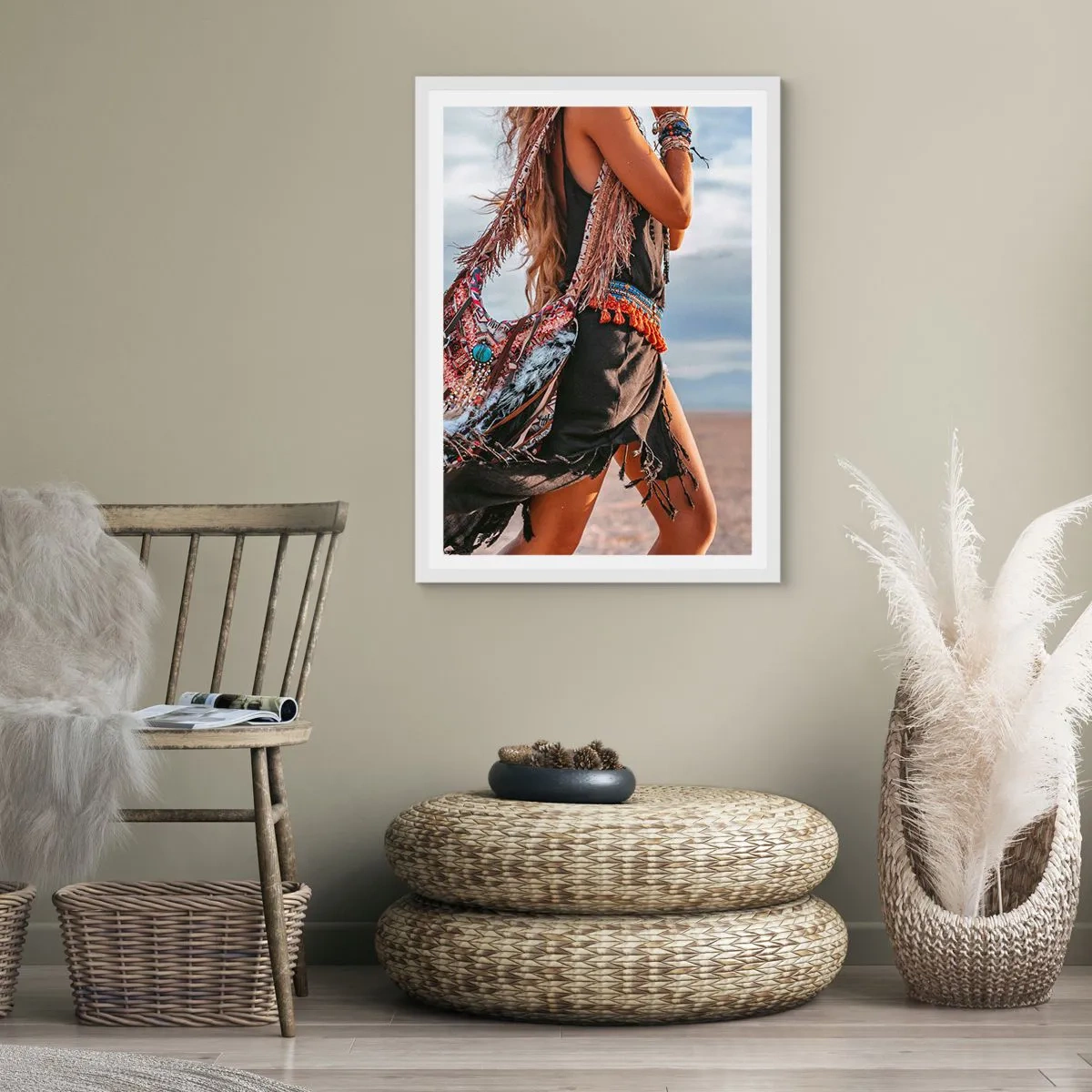 Poster in cornice bianca - La donna dello sciamano - 61x91 cm