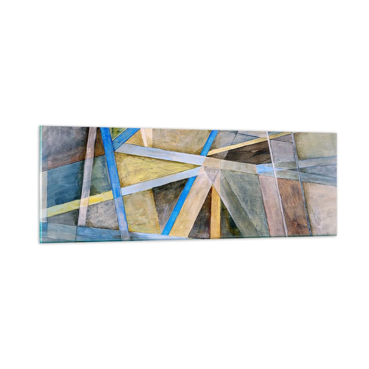 Quadro su vetro - Dritto o obliquo? - 90x30 cm