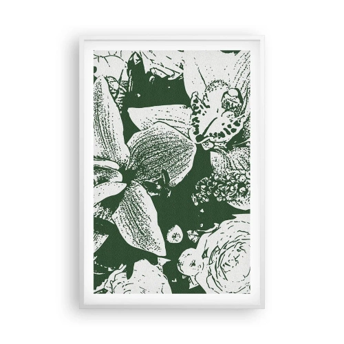 Poster in cornice bianca - Bouquet: il mondo del verde - 61x91 cm