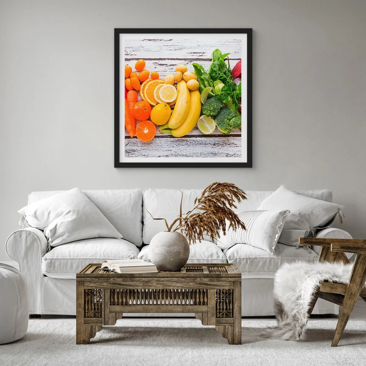 Poster in cornice nera - Non basta? - 60x60 cm