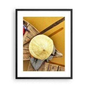 Poster in cornice nera - Vita sul Fiume Giallo - 40x50 cm