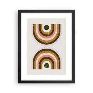 Poster in cornice nera - Astrazione gemella - 30x40 cm