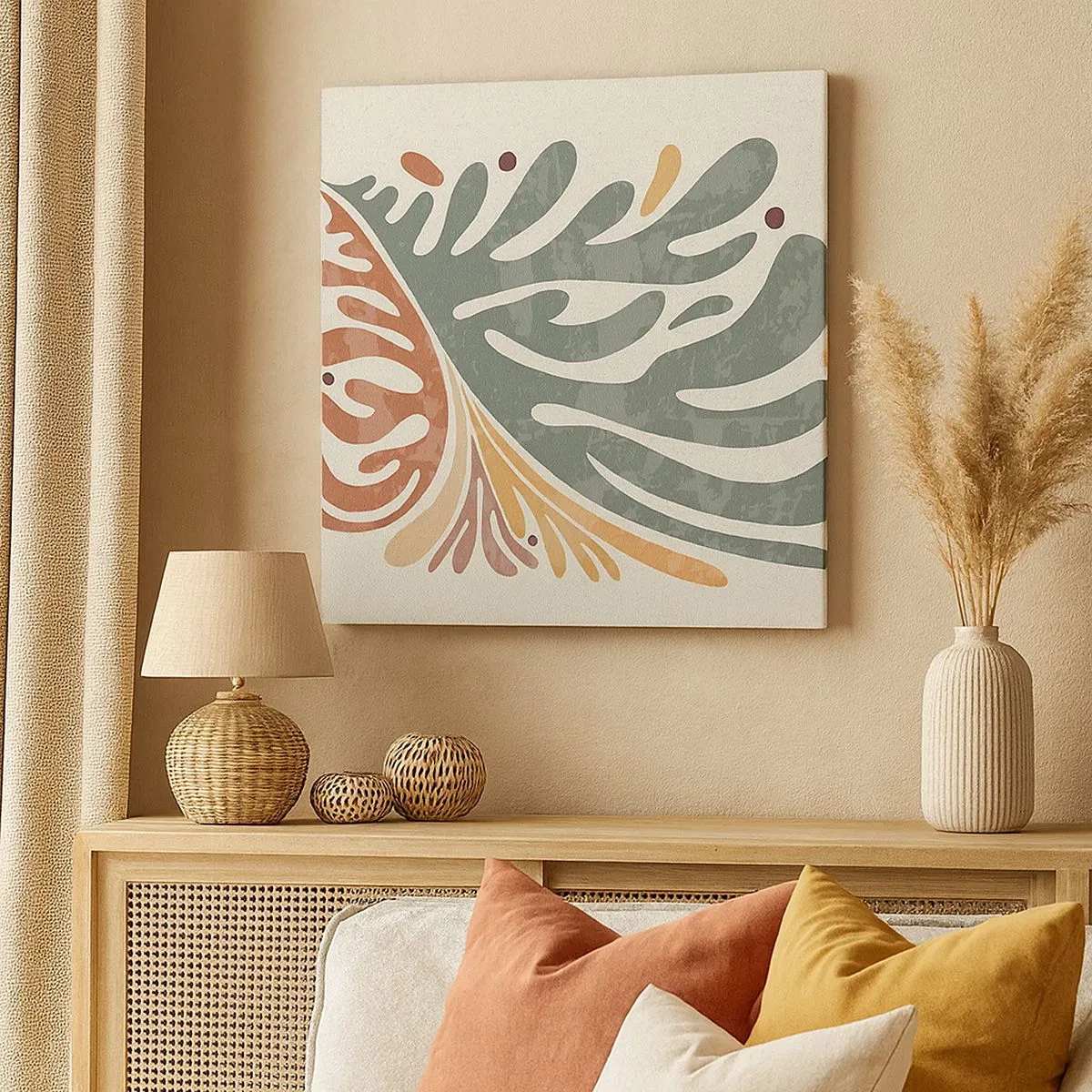 Quadro su tela - Stampe su Tela - Foglia multicolore - 30x30 cm