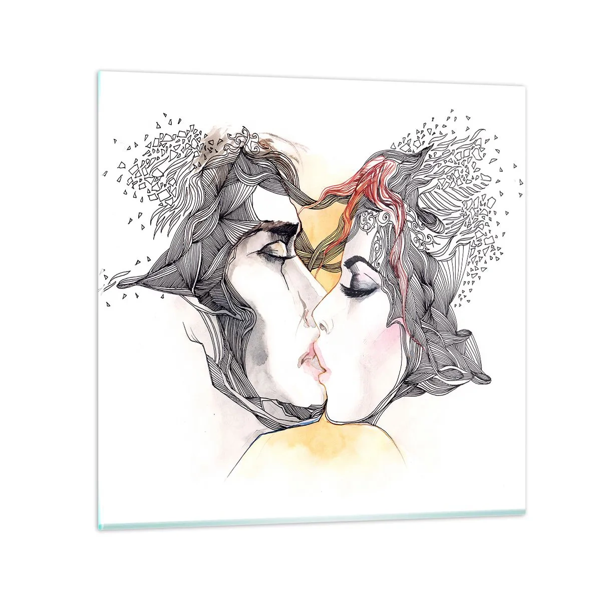 Quadro su vetro - E il mondo scompare - 40x40 cm