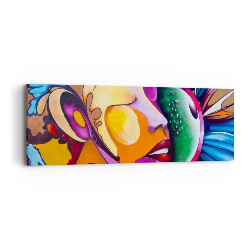 Quadro su tela - Stampe su Tela - Toccare con il colore - 90x30 cm