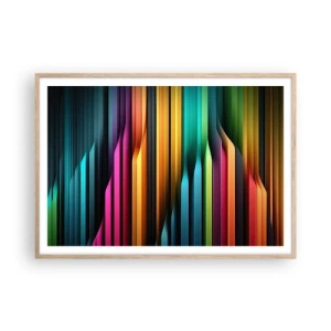 Poster in cornice rovere chiaro - Organi di luce - 100x70 cm