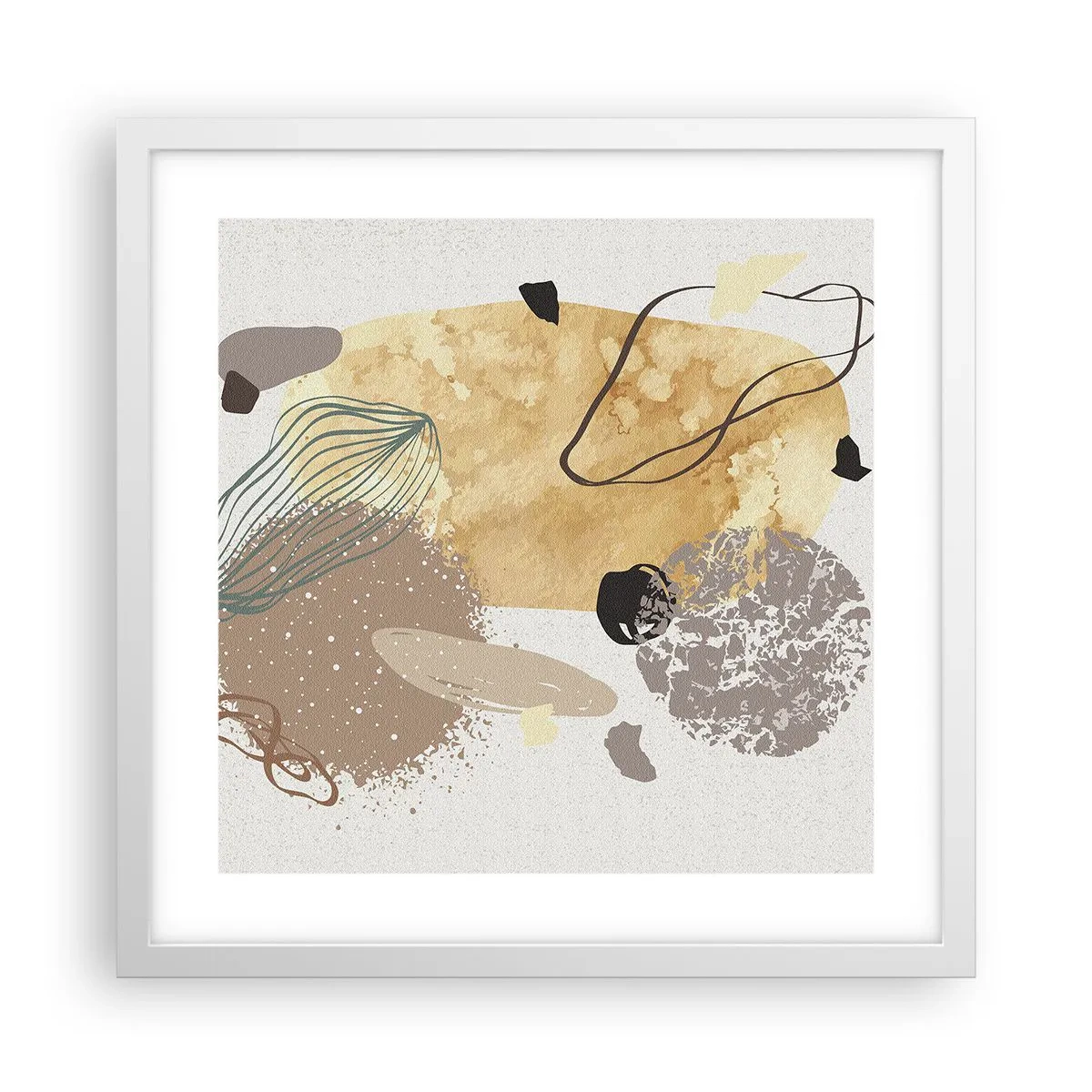 Poster in cornice bianca - Schizzologia applicata - 40x40 cm