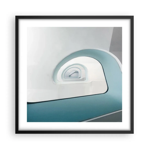 Poster in cornice nera - Blu fino in fondo - 50x50 cm