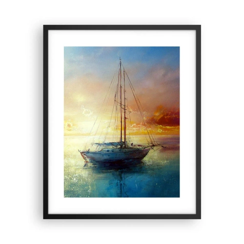 Poster in cornice nera - Nella baia dorata - 40x50 cm