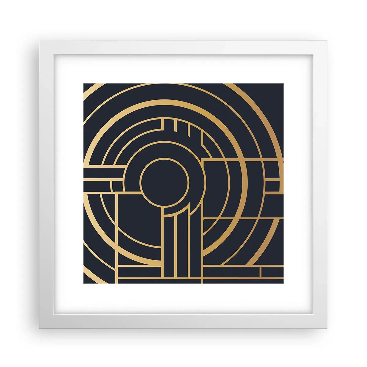 Poster in cornice bianca - Il giro delle cose - 30x30 cm