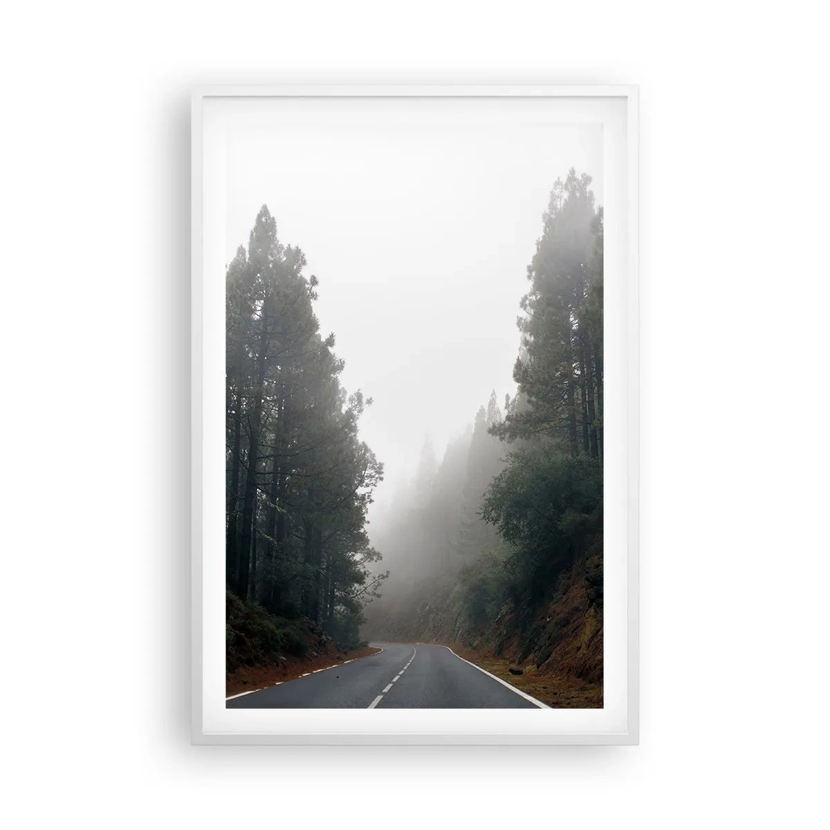 Poster in cornice bianca - Il racconto della foresta magica - 61x91 cm