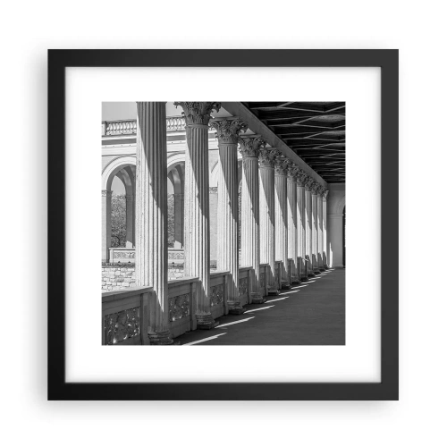 Poster in cornice nera - Portico soleggiato - 30x30 cm