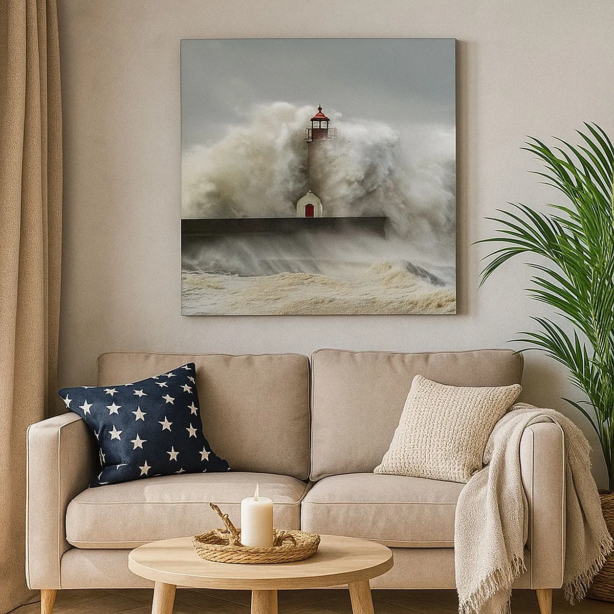 Quadro su tela - Stampe su Tela - L'ira dell'oceano - 30x30 cm