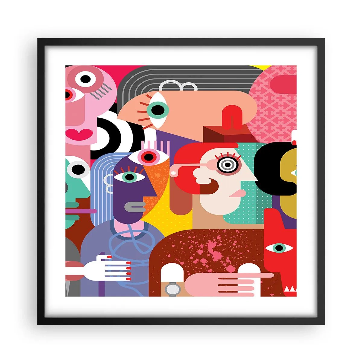 Poster in cornice nera - Mi manda Picasso - 50x50 cm