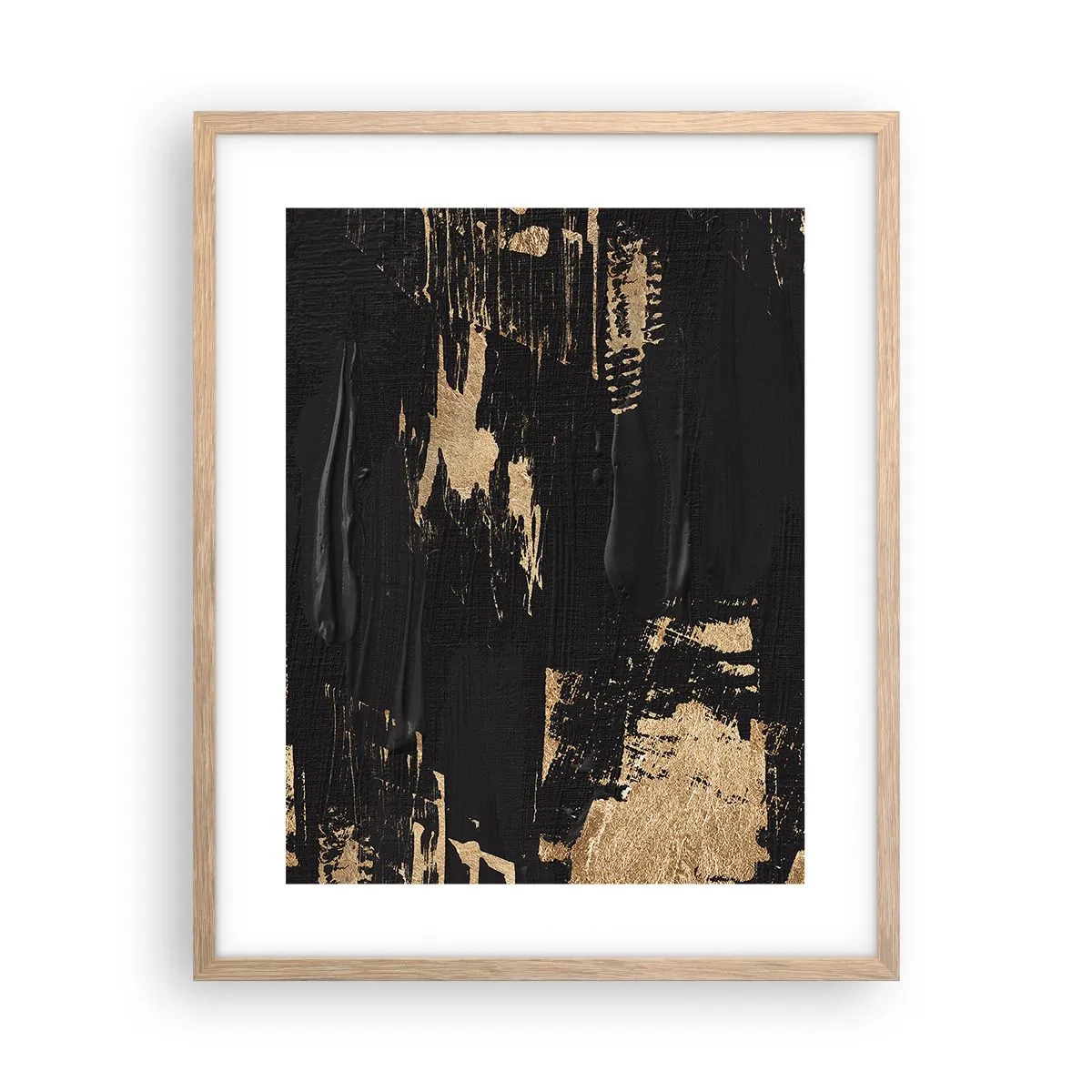 Poster in cornice rovere chiaro - Tracce del contatto - 40x50 cm