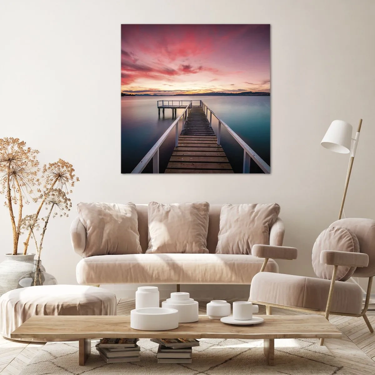 Quadro su tela - Stampe su Tela - La fiamma mite della sera - 60x60 cm