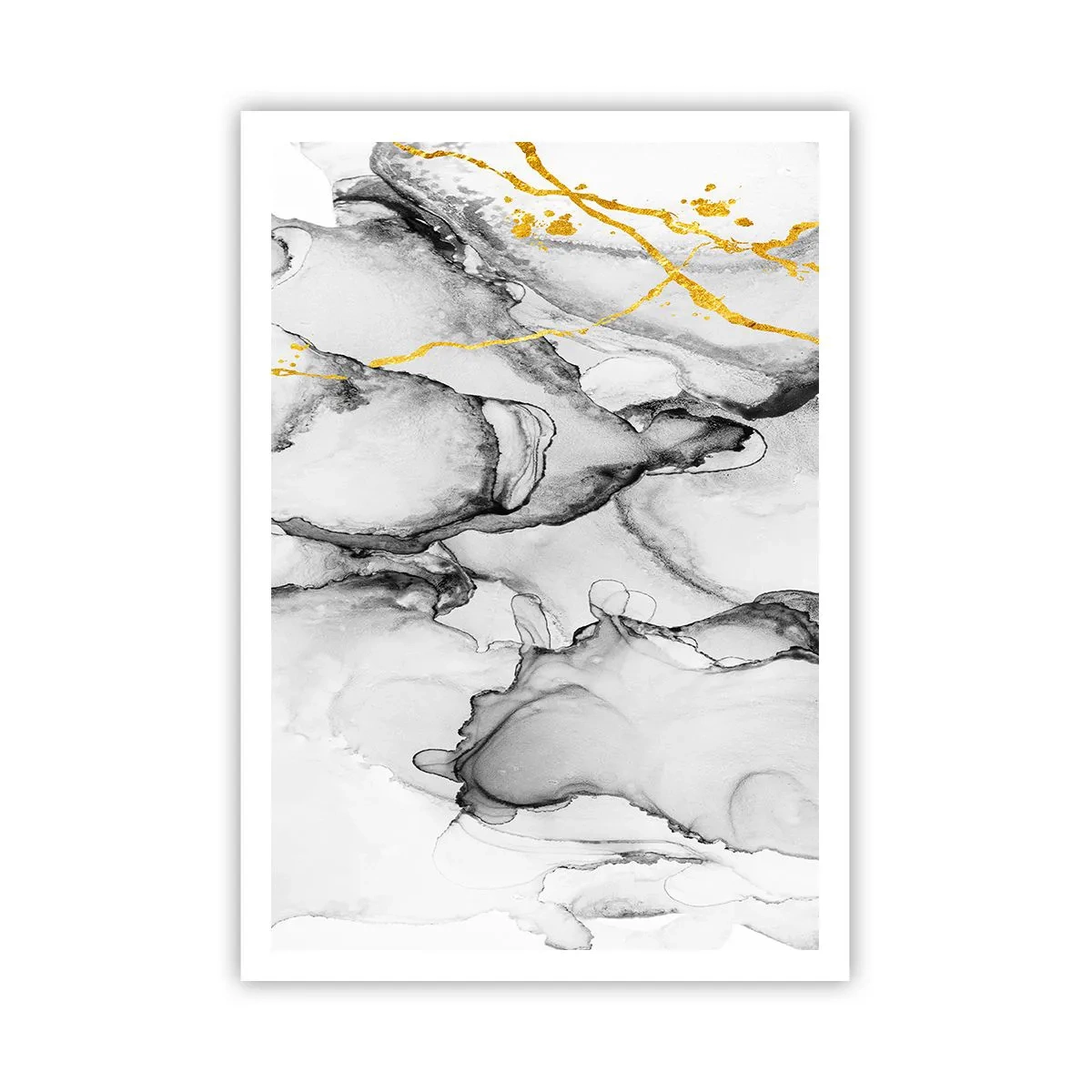 Poster - Composizione con motivo d'oro - 70x100 cm