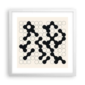 Poster in cornice bianca - Gioco cinese: variazione - 40x40 cm
