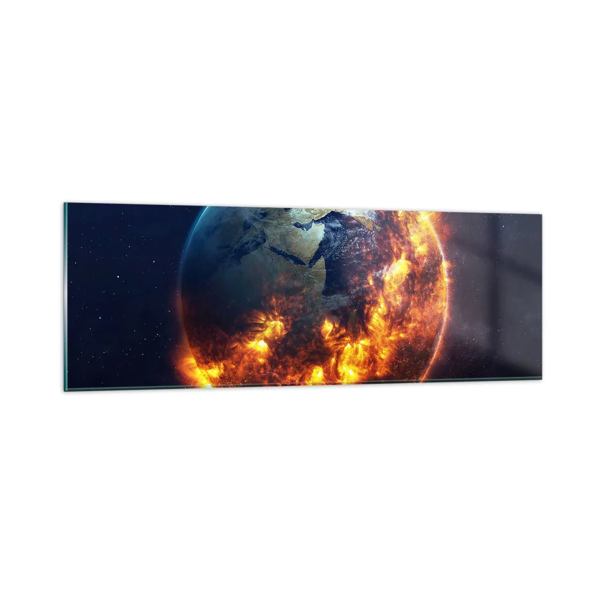 Quadro su vetro - Le fiamme dell'apocalisse - 90x30 cm