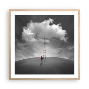 Poster in cornice rovere chiaro - Tutto è possibile - 60x60 cm
