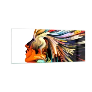Quadro su vetro - Esplosione di fantasia - 100x40 cm