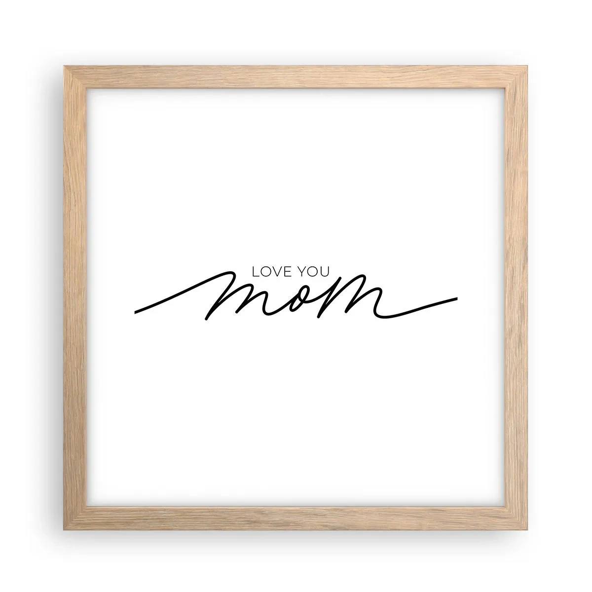 Poster in cornice rovere chiaro - Grande commozione - 30x30 cm