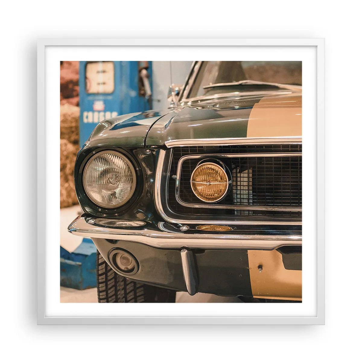 Poster in cornice bianca - Incontro con la leggenda - 60x60 cm