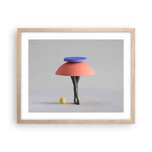 Poster in cornice rovere chiaro - Composizione surrealista - 50x40 cm