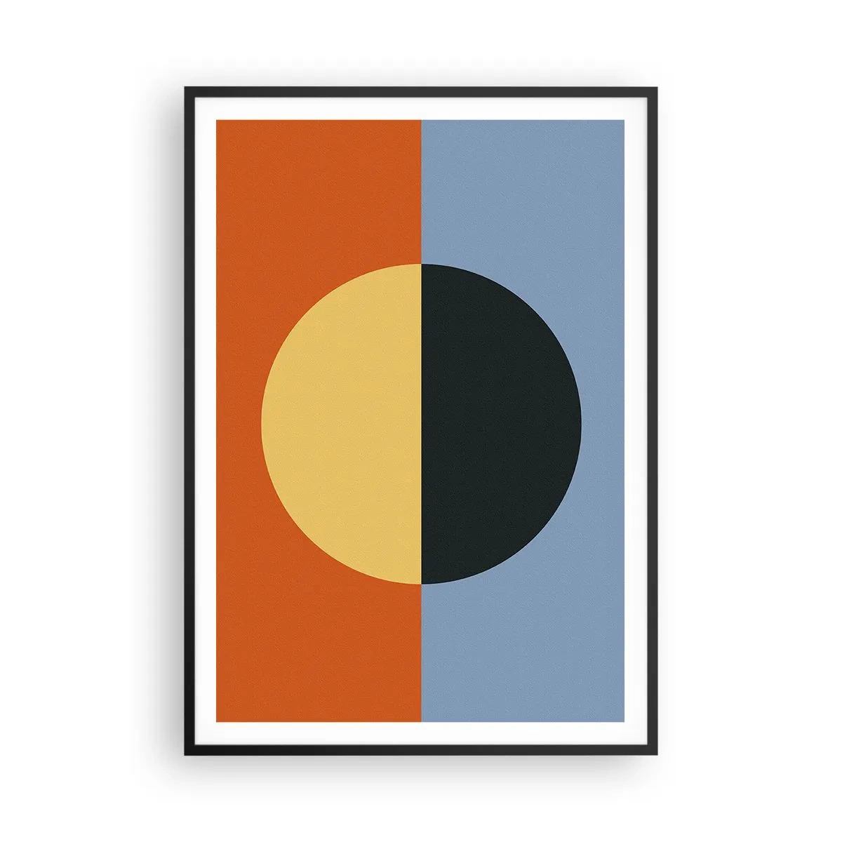 Poster in cornice nera - Composizione di caldo e freddo - 70x100 cm