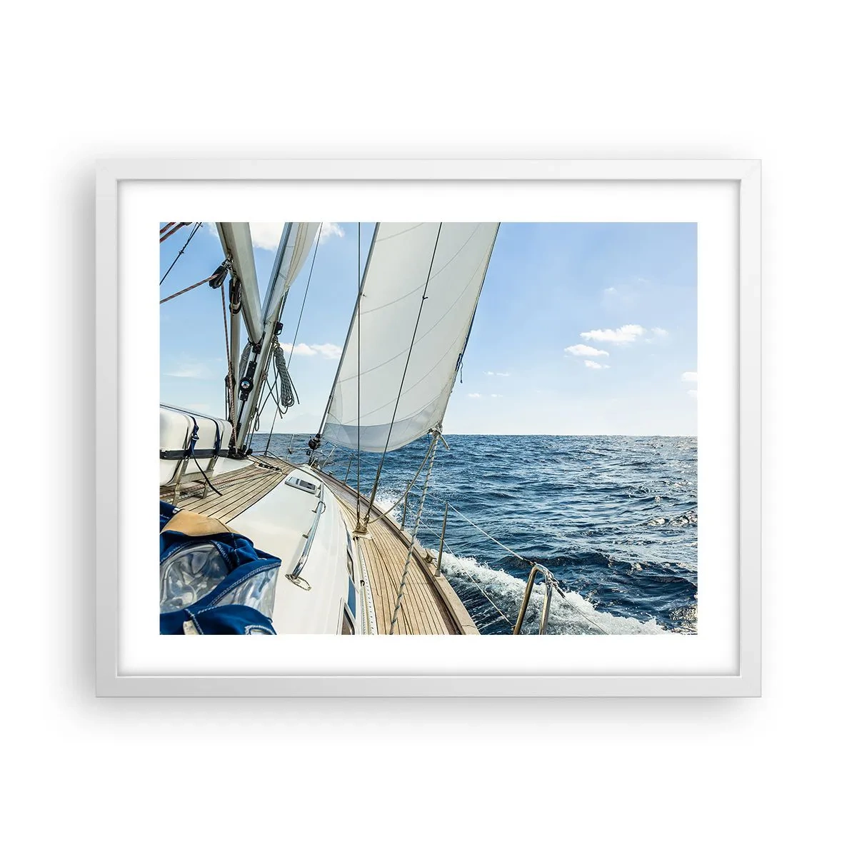 Poster in cornice bianca - Benvenuta avventura - 50x40 cm