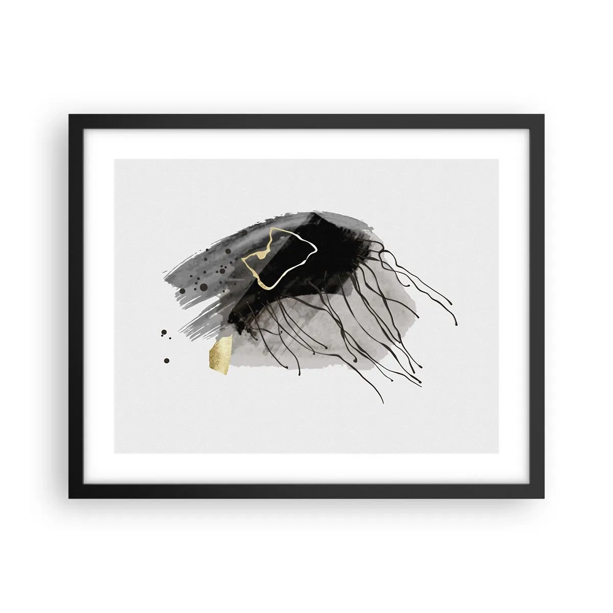 Poster in cornice nera - In nero e in oro - 50x40 cm