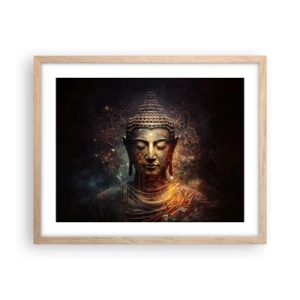 Poster in cornice rovere chiaro - Equilibrio spirituale - 50x40 cm