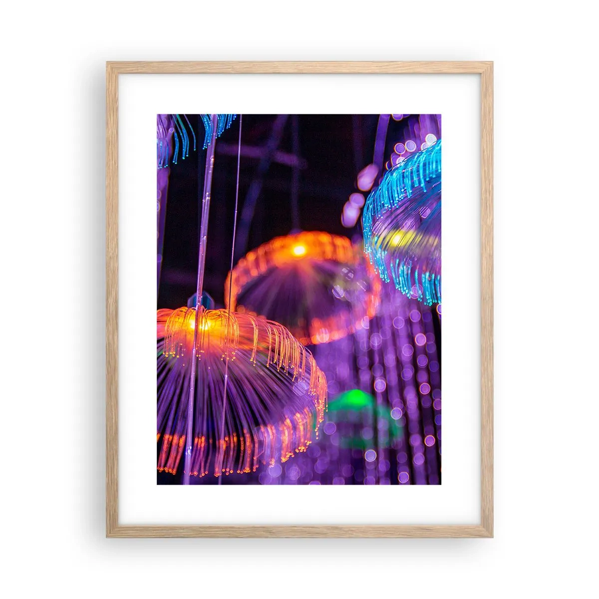 Poster in cornice rovere chiaro - Fontane di luce - 40x50 cm