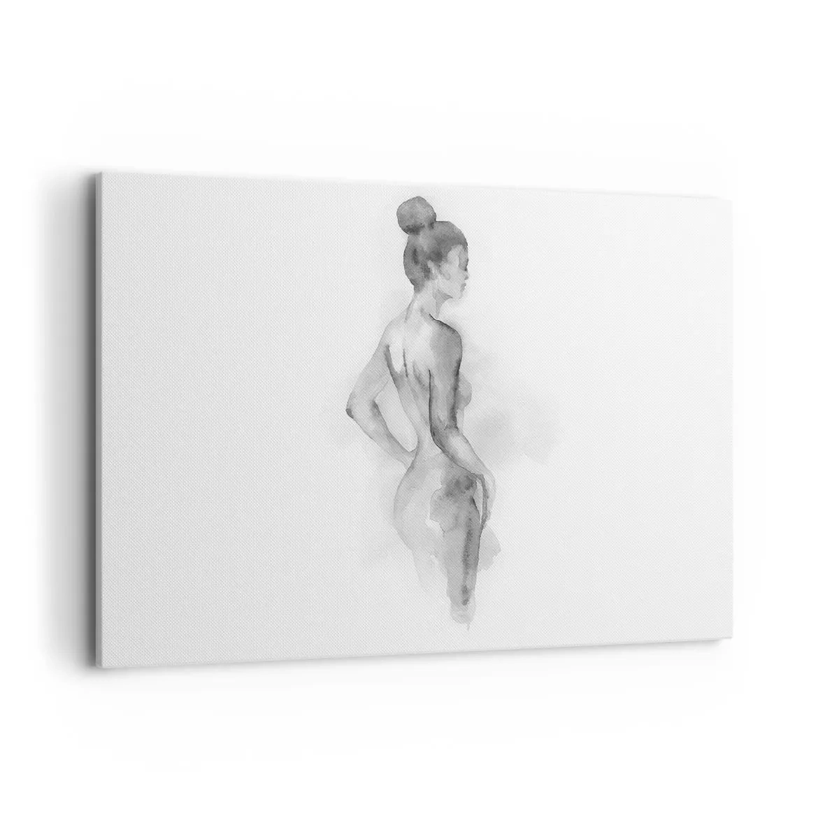 Quadro su tela - Stampe su Tela - Schizzo ad acquerello di una silhouette femminile - 120x80cm - Bella come un quadro - Decorazione murale moderna per soggiorno e camera da letto ARTTOR