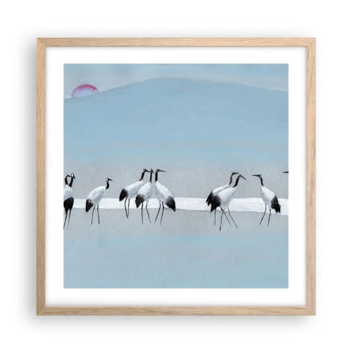 Poster in cornice rovere chiaro - Dopo un giorno rovente - 50x50 cm