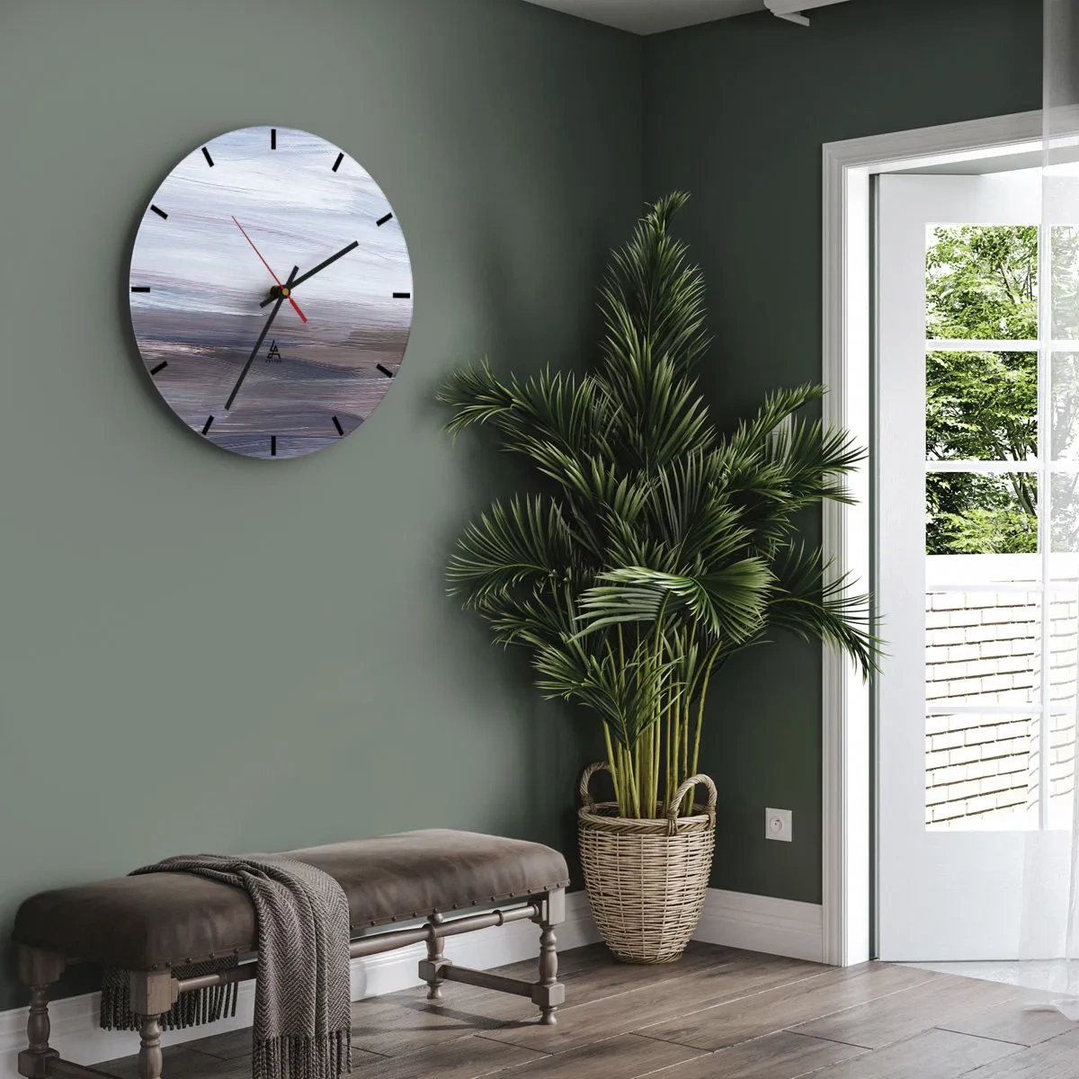 Orologio da parete - Orologio in Vetro - Gli elementi: l'acqua - 30x30 cm