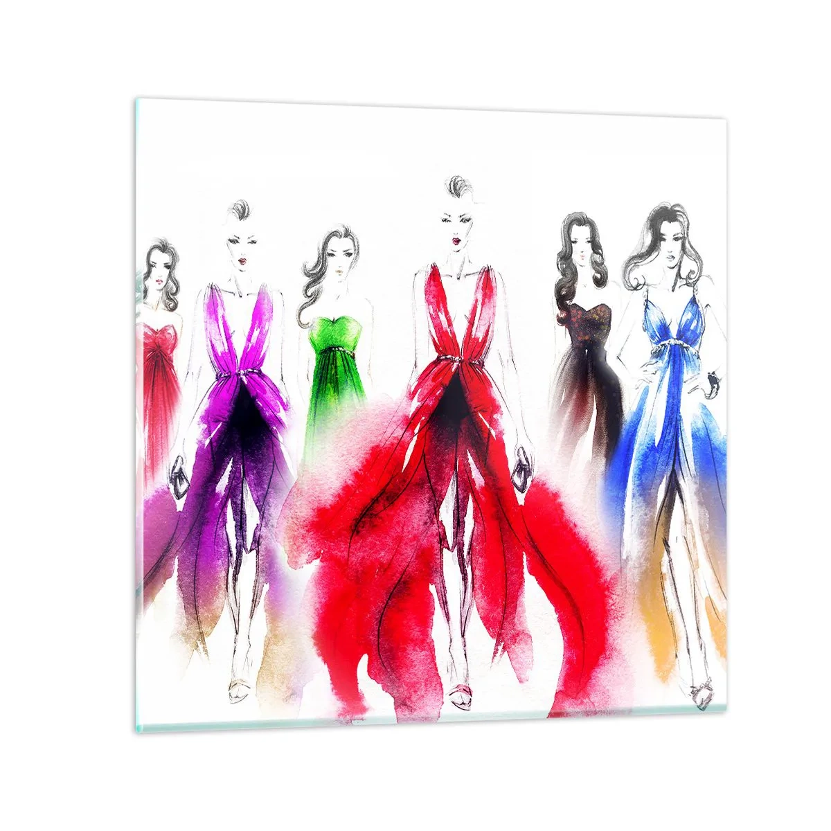 Quadro su vetro - Voglia di vestiti - 50x50 cm