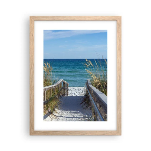 Poster in cornice rovere chiaro - Al sole, al vento - 30x40 cm