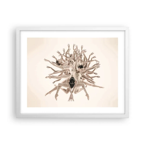 Poster in cornice bianca - Fiorendo nella danza - 50x40 cm
